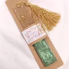 Σελιδοδείκτης πράσινος με διαφάνεια & φύλλα χρυσού