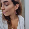 Σκουλαρίκια ατσάλινα κρεμαστά δάκρυ μικρά με αληθινά λουλούδια και φύλλα - διάφορα σχέδια | Blossom Jewelry Collection